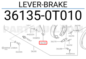 Nissan 361350T010 LEVER-BRAKE