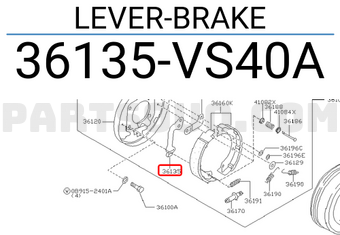 Nissan 36135VS40A LEVER-BRAKE