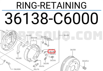 Nissan 36138C6000 RING-RETAINING