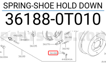 Nissan 361880T010 SPRING-SHOE HOLD DOWN