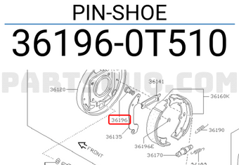 Nissan 361960T510 PIN-SHOE