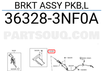 Nissan 363283NF0A BRKT ASSY PKB,L