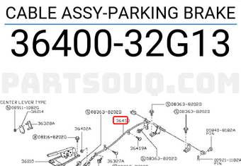 Nissan 3640032G13 CABLE ASSY-PARKING BRAKE