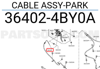 Nissan 364024BY0A CABLE ASSY-PARK