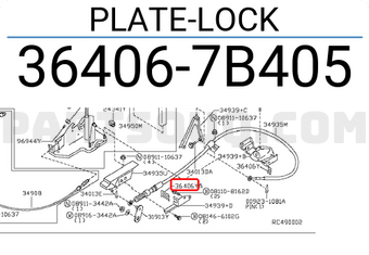 Nissan 364067B405 PLATE-LOCK