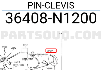 Nissan 36408N1200 PIN-CLEVIS