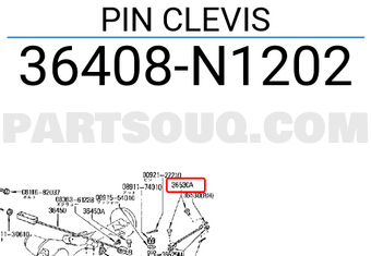 Nissan 36408N1202 PIN CLEVIS