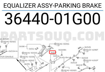 Nissan 3644001G00 EQUALIZER ASSY-PARKING BRAKE
