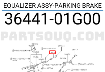 Nissan 3644101G00 EQUALIZER ASSY-PARKING BRAKE