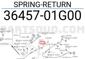 Nissan 3645701G00 SPRING-RETURN