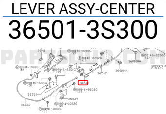 Nissan 365013S300 LEVER ASSY-CENTER