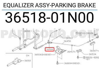 Nissan 3651801N00 EQUALIZER ASSY-PARKING BRAKE