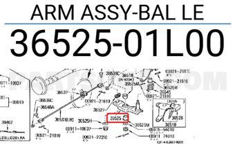 Nissan 3652501L00 ARM ASSY-BAL LE