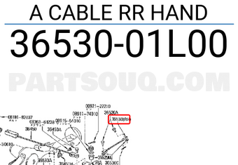 Nissan 3653001L00 A CABLE RR HAND