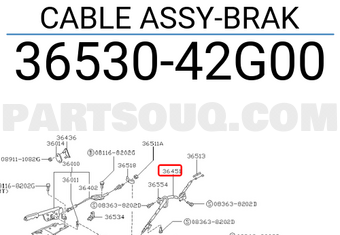 Nissan 3653042G00 CABLE ASSY-BRAK