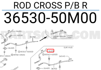 Nissan 3653050M00 ROD CROSS P/B R
