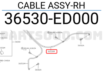 Nissan 36530ED000 CABLE ASSY-RH