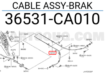 Nissan 36531CA010 CABLE ASSY-BRAK