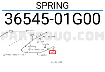 Nissan 3654501G00 SPRING
