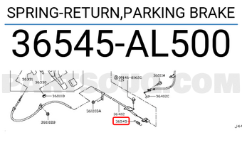 Nissan 36545AL500 SPRING-RETURN,PARKING BRAKE