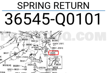 Nissan 36545Q0101 SPRING RETURN
