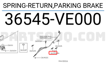 Nissan 36545VE000 SPRING-RETURN,PARKING BRAKE
