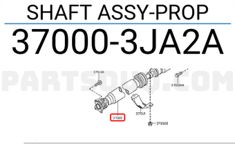 Nissan 370003JA2A SHAFT ASSY-PROP