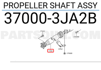 Nissan 370003JA2B PROPELLER SHAFT ASSY