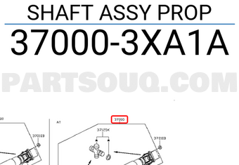 Nissan 370003XA1A SHAFT ASSY PROP