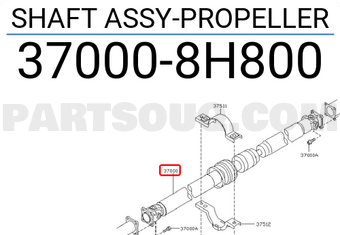 Nissan 370008H800 SHAFT ASSY-PROPELLER