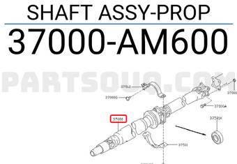 Nissan 37000AM600 SHAFT ASSY-PROP