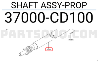 Nissan 37000CD100 SHAFT ASSY-PROP