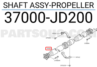 Nissan 37000JD200 SHAFT ASSY-PROPELLER