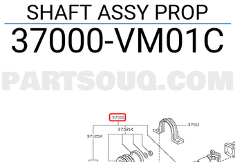 Nissan 37000VM01C SHAFT ASSY PROP