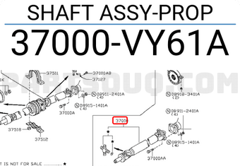 Nissan 37000VY61A SHAFT ASSY-PROP