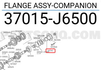 Nissan 37015J6500 FLANGE ASSY-COMPANION