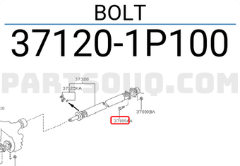 Nissan 371201P100 BOLT