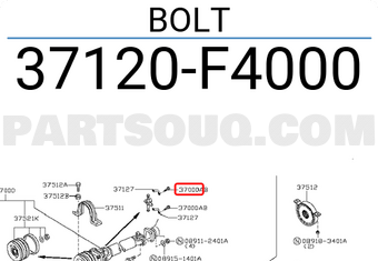 Nissan 37120F4000 BOLT