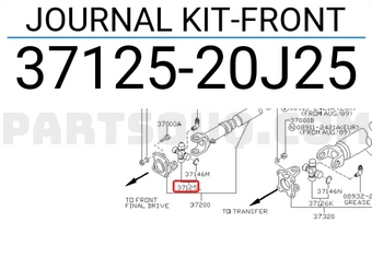 Nissan 3712520J25 JOURNAL KIT-FRONT