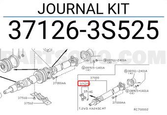 Nissan 371263S525 JOURNAL KIT