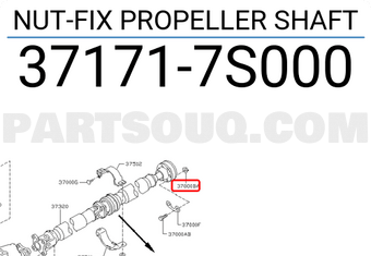 Nissan 371717S000 NUT-FIX PROPELLER SHAFT