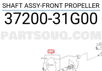 Nissan 3720031G00 SHAFT ASSY-FRONT PROPELLER