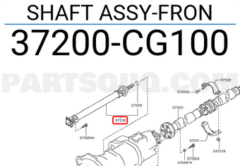 Nissan 37200CG100 SHAFT ASSY-FRON