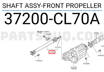 Nissan 37200CL70A SHAFT ASSY-FRONT PROPELLER