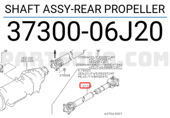 Nissan 3730006J20 SHAFT ASSY-REAR PROPELLER