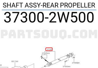 Nissan 373002W500 SHAFT ASSY-REAR PROPELLER