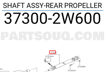 Nissan 373002W600 SHAFT ASSY-REAR PROPELLER