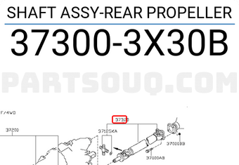 Nissan 373003X30B SHAFT ASSY-REAR PROPELLER