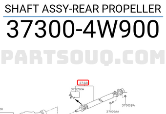 Nissan 373004W900 SHAFT ASSY-REAR PROPELLER