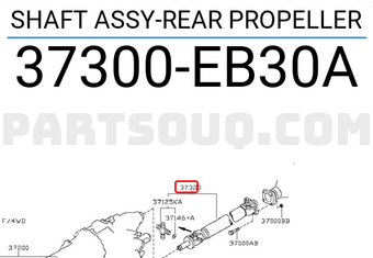 Nissan 37300EB30A SHAFT ASSY-REAR PROPELLER